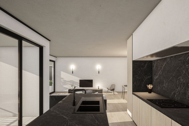 KORTEMARK: Appartement 1.01 met 3 slaapkamers en 2 terrassen gelegen op de eerste verdieping van Nieuwbouwresidentie Mila en Nora Image